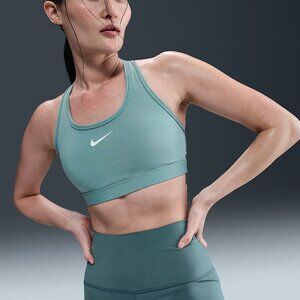 Nike Swoosh Medium Support Women's Padded Sports Bra - medium - teal